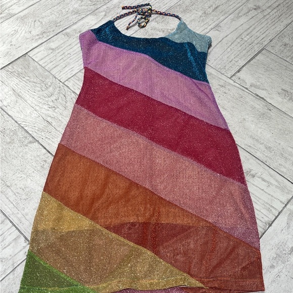 KURT GEIGER LONDON Rainbow Mini Dress Size M - Picture 2 of 7